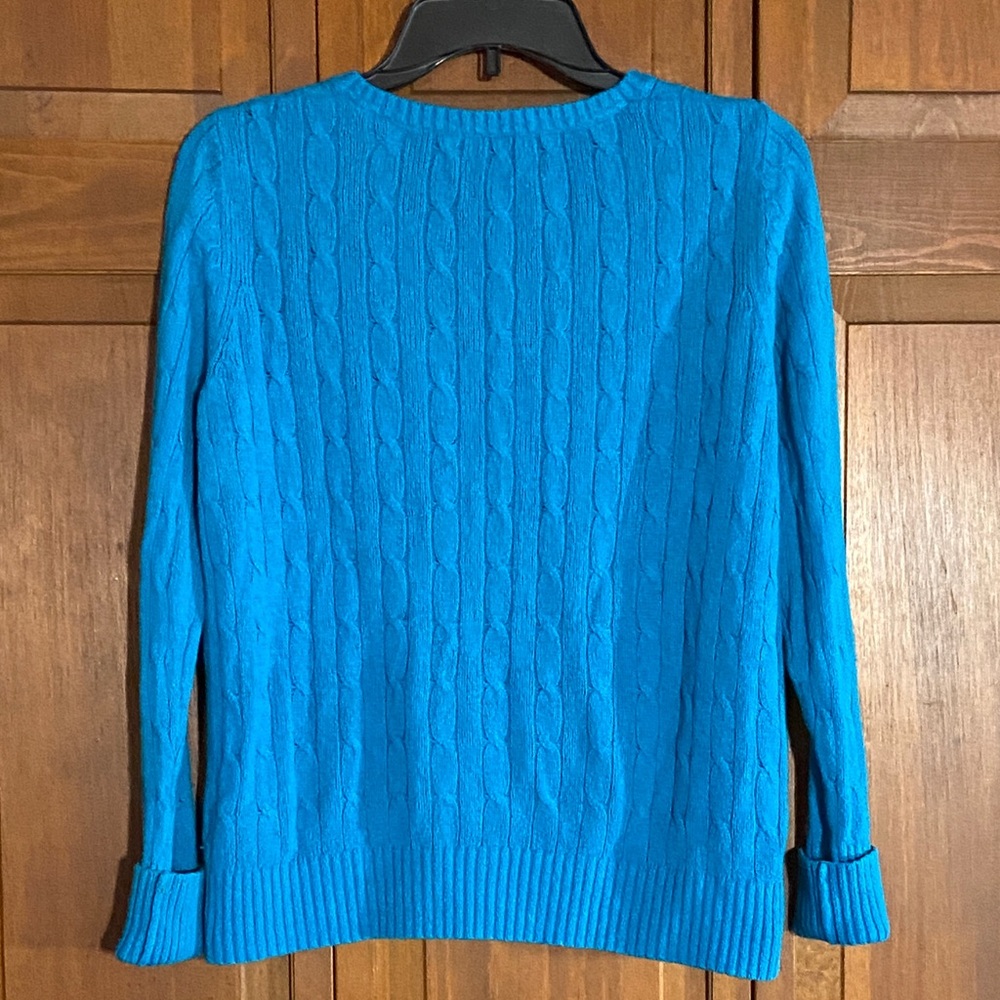 Old Navy Turquoise Blue Women's Cable Knit Cardigan - Picture 5 of 6